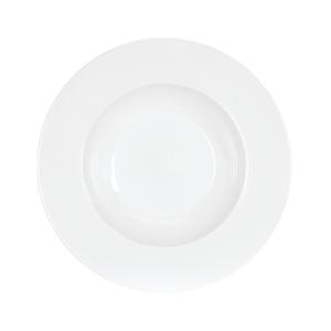 Cal-Mil 22461-12-15 12in Dia. x 2"H White Melamine 24oz Rimmed Bowl - 6 Each 
