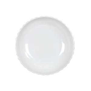Cal-Mil 22470-10-15 10in Dia. x 2.5"H Matte White 78oz Scalloped Bowl - 6 Each 