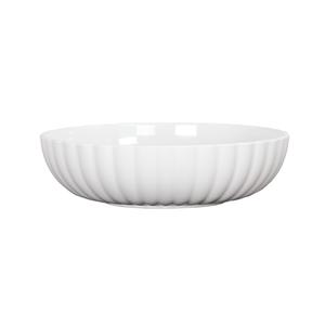 Cal-Mil 22470-8-15 8.25"Dia. x 2.5"H Matte White 46oz Scalloped Bowl - 6 Each 