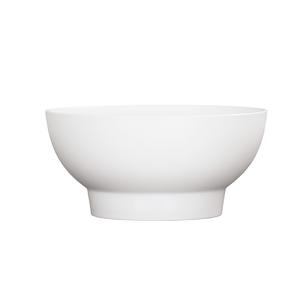 Cal-Mil 22485-8-15 10.5in Dia. x 3in White Melamine 48oz Footed Serving Bowl 