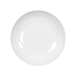 Cal-Mil 22510-14-15 14in Dia. x 2.5"H Matte White 110oz Scalloped Bowl - 6 Each 