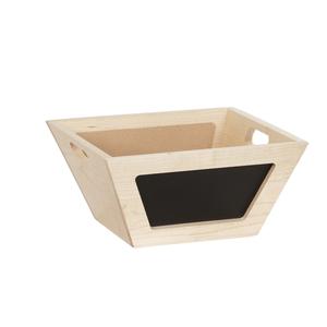 Cal-Mil 3593-12-71 Blonde 12in x 12in x 6"H Wood Square Bowl with 2 Handles 