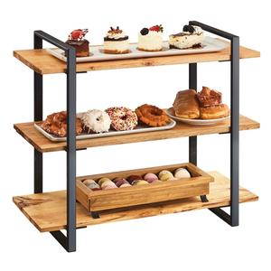 Cal-Mil 1940-99 Madera 28in x 12in Black Metal 3-Tier Display Stand 