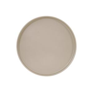Cal-Mil 22017-12-125 Hudson 12" Dia. x 1.5"H Taupe Melamine Plate - 6 Each