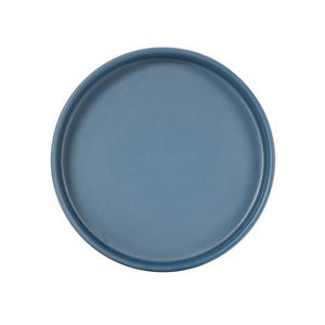 Cal-Mil 22017-6-111 Hudson 6in Dia. x 1.5"H Stone Blue Melamine Plate - 6 Each 