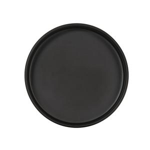 Cal-Mil 22017-6-13 Hudson 6in Dia. x 1.5"H Black Melamine Plate - 6 Each 