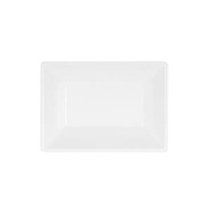 Cal-Mil 24201-57-15 5in x 7in x 1.37"H White Melamine Plate - 6 Each 
