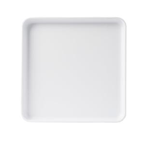 Cal-Mil 22025-11-15 Hudson 11in x 11in White Melamine Raised Rim Plate - 6 Each 