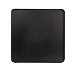 Cal-Mil 22025-14-13 Hudson 14in x 14in Black Melamine Low Rim Plate - 6 Each 