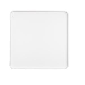 Cal-Mil 22025-14-15 Hudson 14in x 14in White Melamine Low Rim Plate - 6 Each 