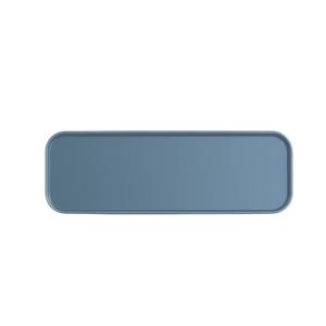 Cal-Mil 22025-412-111 Hudson 13in x 4in Stone Blue Melamine Low Rim Plate - 6 Each 