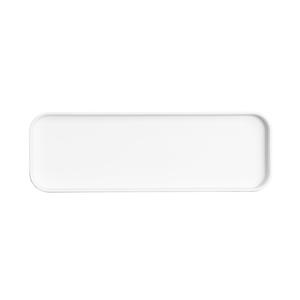Cal-Mil 22025-412-15 Hudson 13in x 4in White Melamine Low Rim Plate - 6 Each 