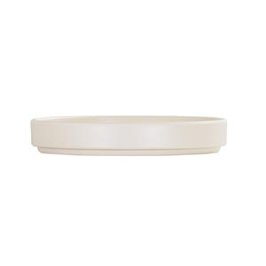 Cal-Mil 22026-6-103 Hudson 6in Dia. x 1"H Ivory Melamine Low Rim Plate - 6 Each 