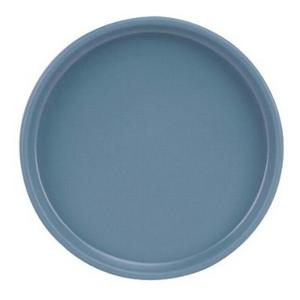 Cal-Mil 22026-6-111 6in Dia. x 1"H Stone Blue Melamine Low Rim Plate - 6 Each 