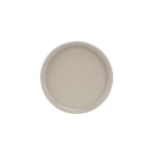 Cal-Mil 22026-6-125 Hudson 6in Dia. x 1"H Taupe Melamine Low Rim Plate - 6 Each 