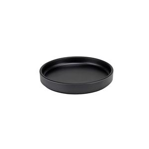 Cal-Mil 22026-6-13 Hudson 6in Dia. x 1"H Black Melamine Low Rim Plate - 6 Each 