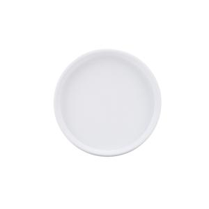 Cal-Mil 22026-6-15 Hudson 6in Dia. x 1"H White Melamine Low Rim Plate - 6 Each 