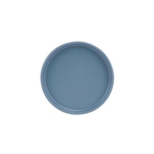 Cal-Mil 22026-8-111 8.25in Dia. x 1"H Stone Blue Melamine Low Rim Plate - 6 Each 
