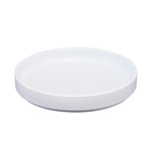 Cal-Mil 22026-8-15 Hudson 8.25in Dia. White Melamine Low Rim Plate - 6 Each 