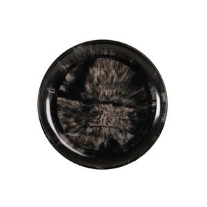Cal-Mil 22351-10-120 Reactive 10in Dia. Glossy Black Melamine Coupe Plate - 6 Each 