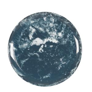 Cal-Mil 22351-7-119 Reactive 7in Dia. Glossy Melamine Blue Coupe Plate - 6 Each 