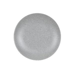 Cal-Mil 22390-11-121 Coronado 11in Dia. Matte Grey Melamine Coupe Plate - 6 Each 