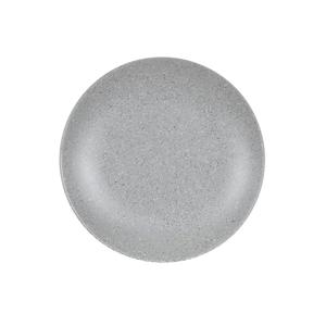 Cal-Mil 22390-7-121 Coronado 7in Dia. Matte Grey Melamine Coupe Plate - 6 Each 