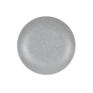 Cal-Mil 22390-9-121 Coronado 9in Dia. Matte Grey Melamine Coupe Plate - 6 Each 