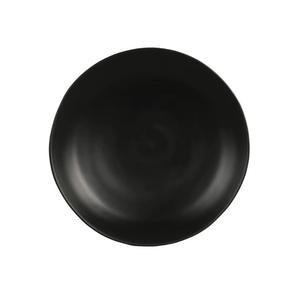 Cal-Mil 22390-9-13 Classic 9in Dia. Matte Black Melamine Coupe Plate - 6 Each 