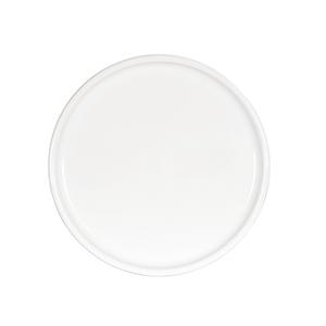 Cal-Mil 24011-9-15 9in Dia. x 1"H Glossy White Melamine Rolled Rim Plate- 6 Each 