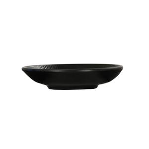 Cal-Mil 24052-4-13 Nomi 4in Dia. x 1"H Black Melamine Sauce Plate - 6 Each 