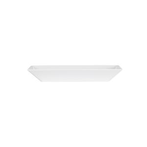 Cal-Mil 24201-10-15 10in x 10in x 1.37"H White Melamine Square Plate - 6 Each 