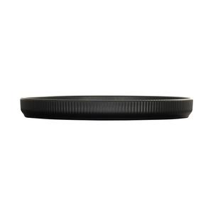 Cal-Mil 26107-14-13 Arista 14in Dia. Matte Black Melamine Raised Rim Plate 