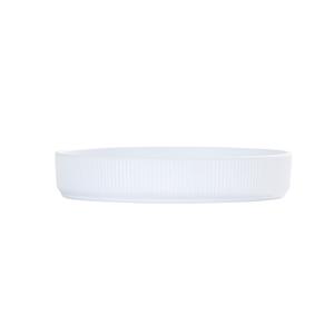 Cal-Mil 26107-6-15 Arista 6in Dia. Matte White Melamine Raised Rim Plate 