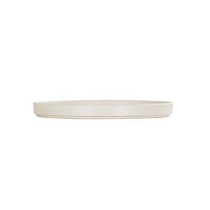 Cal-Mil 22026-10-103 Hudson 10.25in Dia. x 1"H Ivory Low Rim Plate - 6 Each 