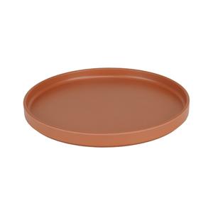 Cal-Mil 22026-10-109 Hudson 10.25in Dia. x 1"H Terracotta Low Rim Plate - 6 Each 