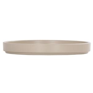 Cal-Mil 22026-10-125 Hudson 10.25in Dia. x 1"H Taupe Low Rim Plate - 6 Each 