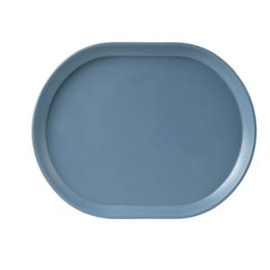 Cal-Mil 22018-111 14" x 11.25" Stone Blue Melamine Platter - 6 Each