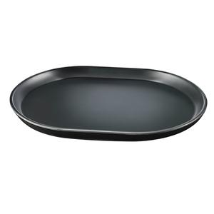 Cal-Mil 22018-13 Hudson 14" x 11.25" Black Melamine Platter - 6 Each