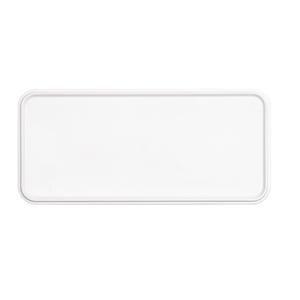 Cal-Mil 22025-613-15 Hudson 13in x 6in White Melamine Low Rim Plate - 6 Each 