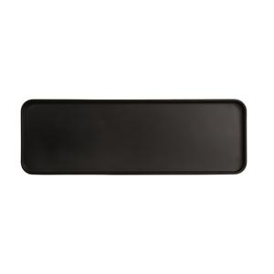 Cal-Mil 22025-618-13 Hudson 18" x 6" Black Melamine Low Rim Platter - 6 Each