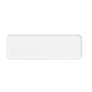 Cal-Mil 22025-618-15 Hudson 18" x 6" White Melamine Low Rim Platter - 6 Each