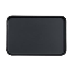 Cal-Mil 22025-96-13 Hudson 9" x 6" Black Melamine Raised Rim Platter - 6 Each