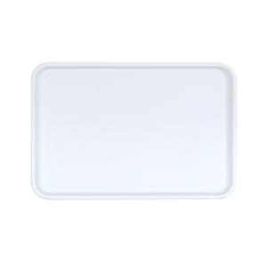 Cal-Mil 22025-96-15 Hudson 9" x 6" White Melamine Raised Rim Platter - 6 Each