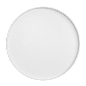 Cal-Mil 22026-16-15 Hudson 16" Dia. x 1"H White Melamine Low Rim Platter- 6 Each