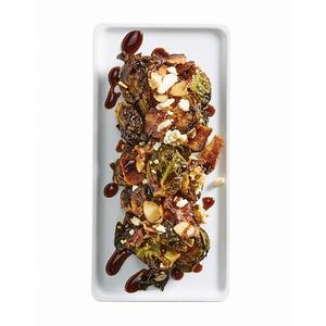 Cal-Mil 22098-15 8in x 4in White Melamine Stackable Serving Tray - 3 Each 