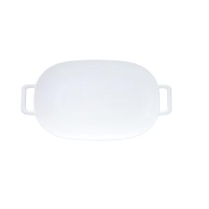 Cal-Mil 22161-15 Sedona 23" x 11.4" White Melamine Serving Platter w/ Handles