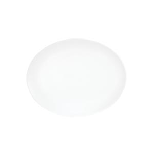 Cal-Mil 22458-1114-15 11" x 14" White Melamine Shallow Coupe Platter - 6 Each