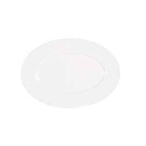 Cal-Mil 22460-79-15 9.75" x 7.25" White Melamine Rimmed Platter - 6 Each