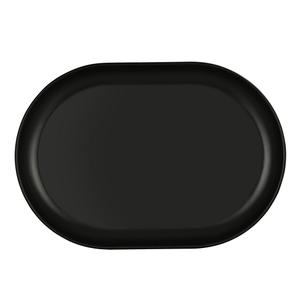 Cal-Mil 24005-117-13 Oslo 11" x 7" x 1"H Black Melamine Platter - 6 Each